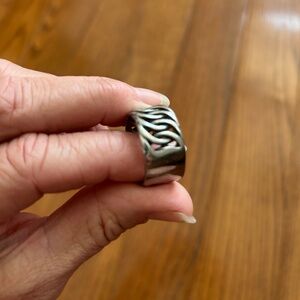 Stainless Steel Twisted metal ring (it is see through some what)